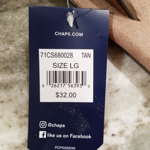 Chaps flip flop sandals, brown and tan - Picture 3 of 3